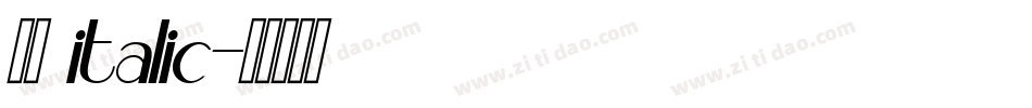 华文 italic字体转换
